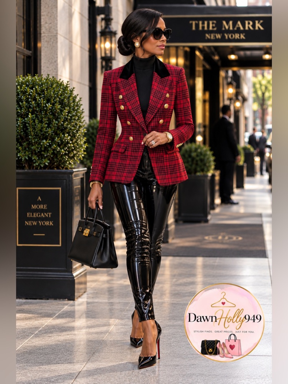 GORGEOUS. Banana Republic Plaid Double-Breasted Women's Jacket w/ Gold Buttons